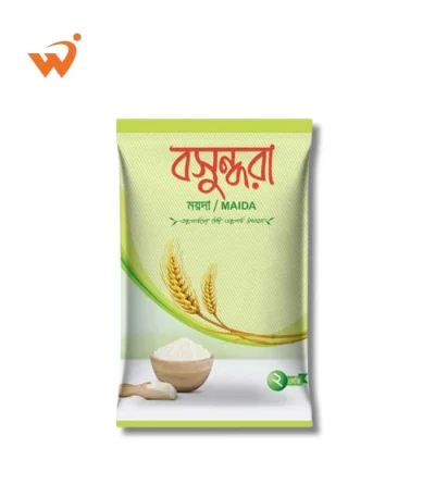 Bashundhara Refined Maida 2KG packet showing the ultra-white, finely processed flour for professional baking.