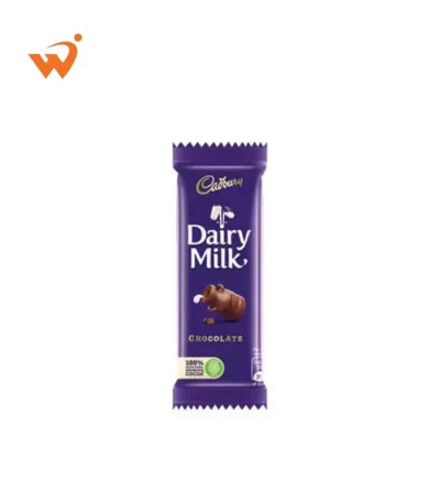 Cadbury Dairy Milk Chocolate Bar 12gm in its iconic purple wrapper with the classic glass-and-a-half milk pour illustration.