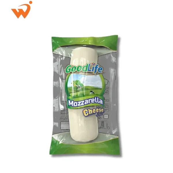 Good Life Mozzarella Cheese 200gm block showing smooth creamy texture and premium refrigerated packaging.