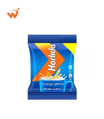 Horlicks Classic Malt 15gm small single-serve sachet with the iconic blue and orange branding.