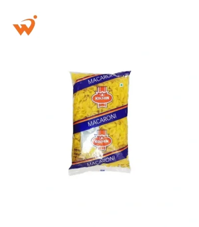 Kolson Macaroni Pasta Shell 400gm packet showing small, delicate sea-shell shaped pasta pieces.