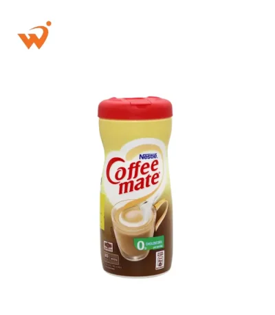 Nestlé Coffee-mate 400gm glass jar featuring the iconic red and white branding with a smooth, creamy coffee swirl.