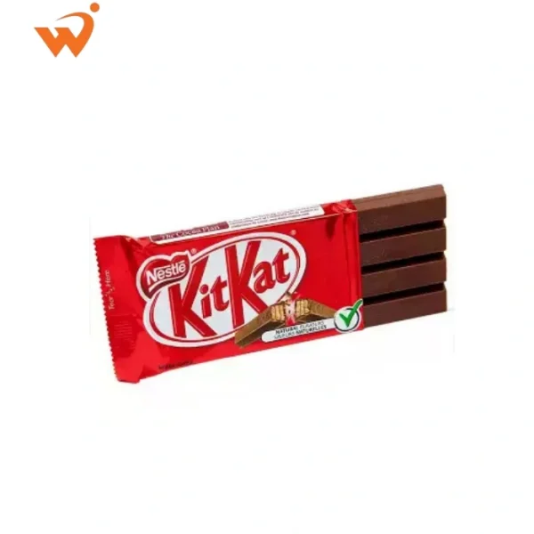 Nestle KitKat 4 Finger 36.5gm bar in its classic bright red wrapper, showing four breakable chocolate-covered wafer fingers.