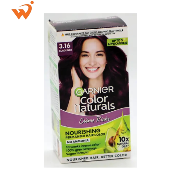 Garnier Color Natural 3.16 Burgundy Hair Cream 70ml+60gm