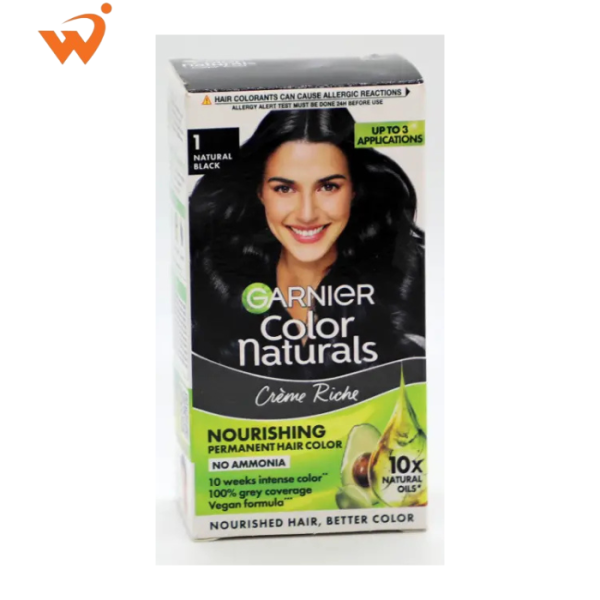 Garnier Color No.1 Natural Black Hair Cream 70ml+60gm