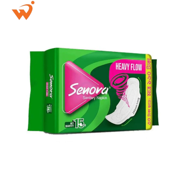 Senora Long Heavy Flow W. Sanitary Napkins – 15 pads