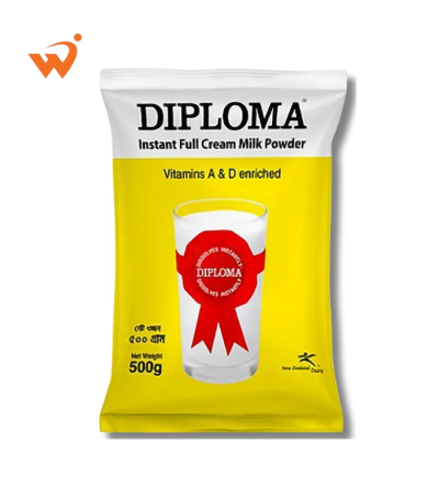 Diploma Instant Full Cream Milk Powder 500gm (Foil Pack)
