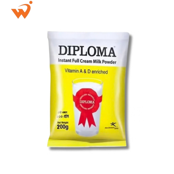 Diploma Instant Full Cream Milk Powder 200gm (Foil Pack)